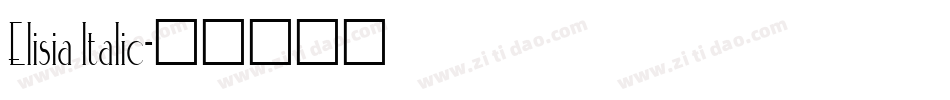 Elisia Italic字体转换